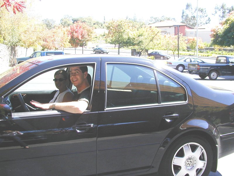 In David's car at wedding.jpg